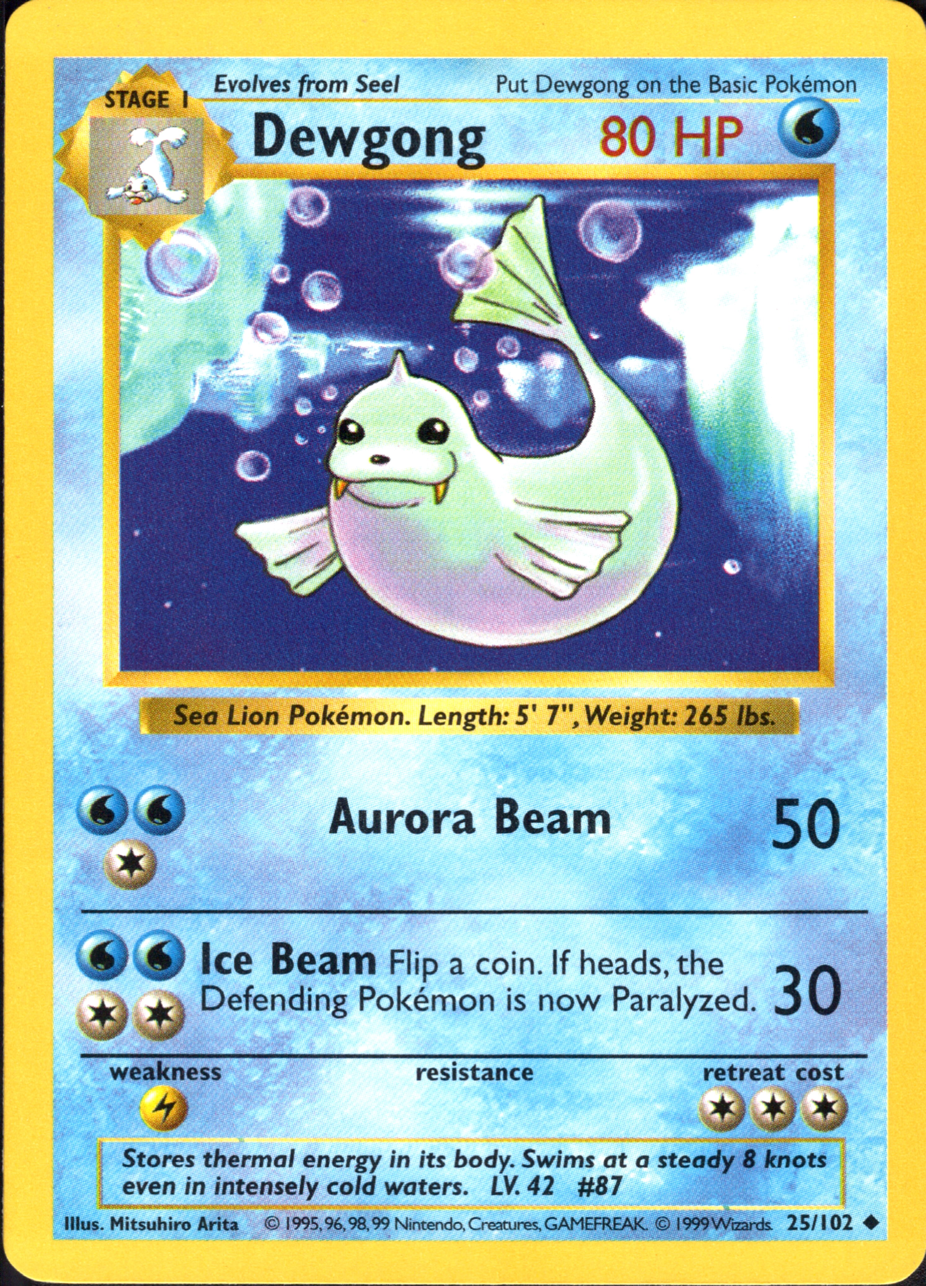 what's a shadowless pokemon card Dewgong